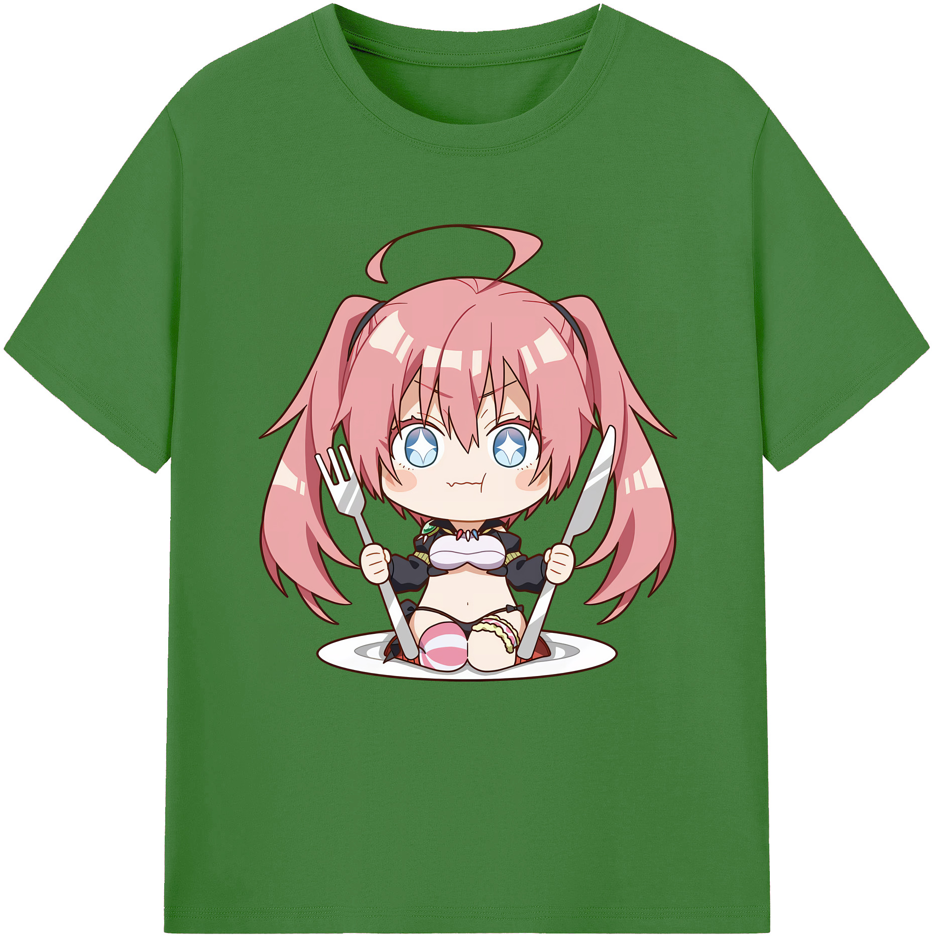 （画像用） 転スラ Regarding Reincarnated to Slime レディースカジュアルプリントTシャツ（綿100％）
